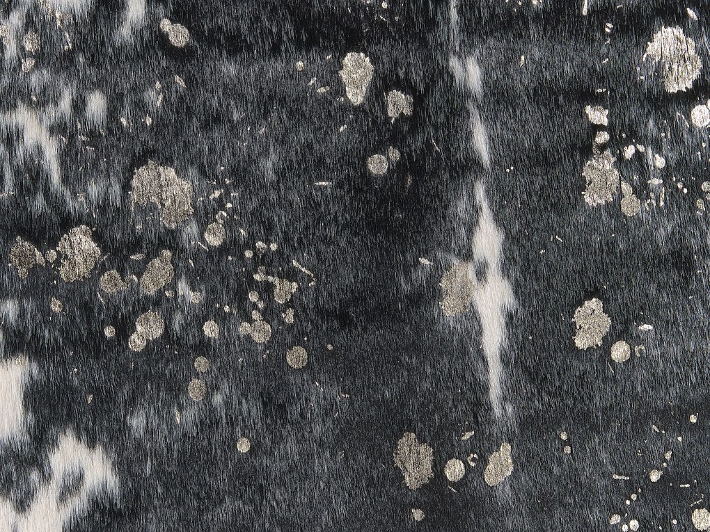 Koberec z umelej kože so škvrnami 150 x 200 cm čierna/biela BOGONG Beliani