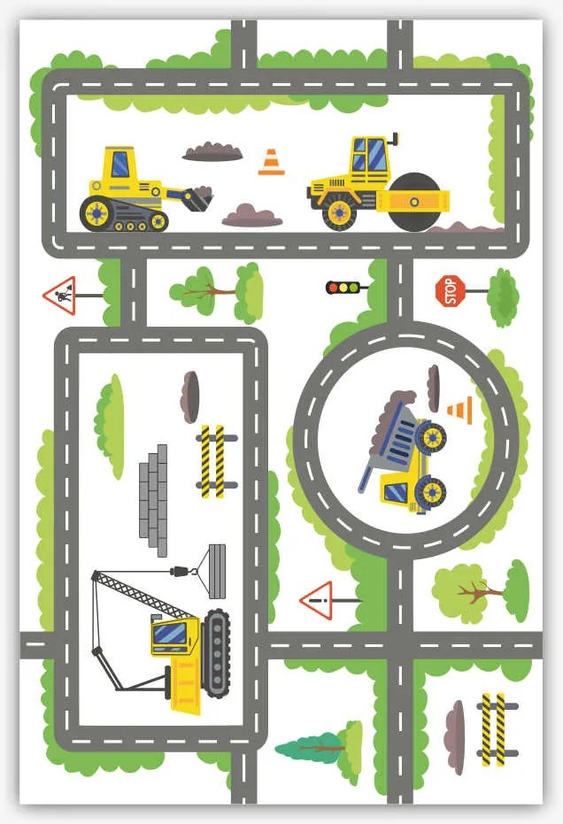 Detský koberec STAVBÁR - PRINT EMMA ROZMERY: 160x230