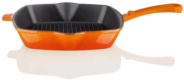 Ernesto®  Liatinová grilovacia panvica, 24,5 x 24,5 cm (oranžová)  (100352880)