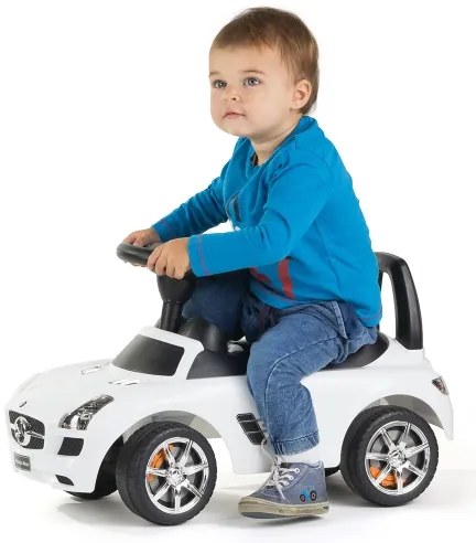 Odrážadlo Mercedes 2xAA biela/čierna