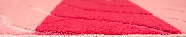 Sada kúpeľňových koberčekov FIORI ružová, pruhy / vlny