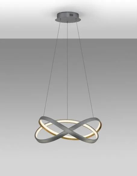 LED luster Odrey sivá s diaľkovým ovládaním