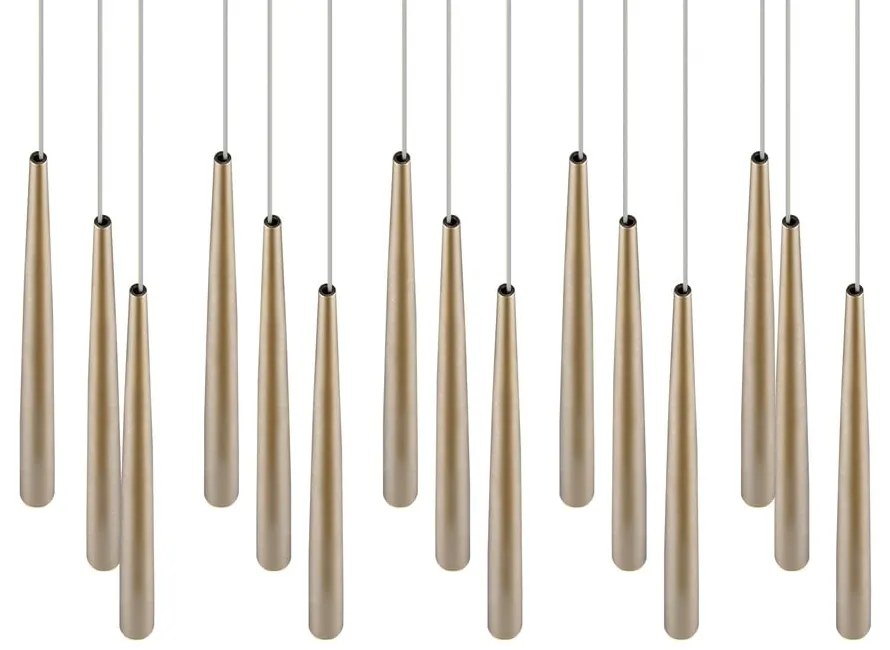 LED závesné svietidlo v zlatej farbe Cala – Trio Select