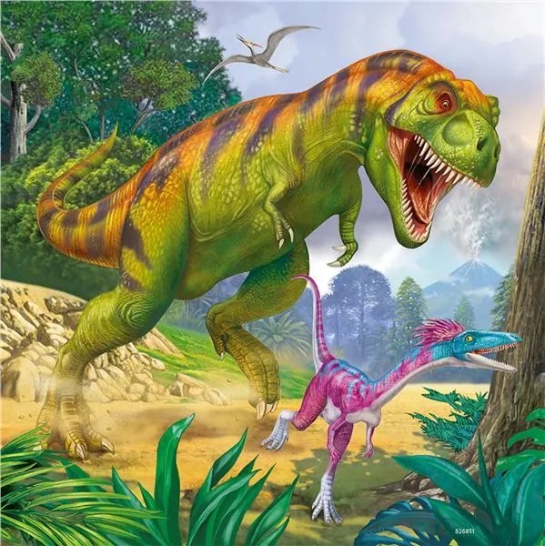 Ravensburger Puzzle Dinosaury a čas 3x49 dielikov