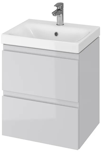 Cersanit - SET skrinka + umývadlo, šedý lesk, Moduo 50, S801-219-DSM