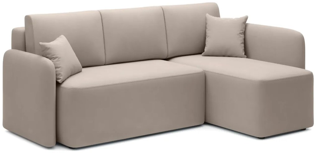 AKCIA Béžová rohová sedacia súprava HADSON - pravý roh II. akosť