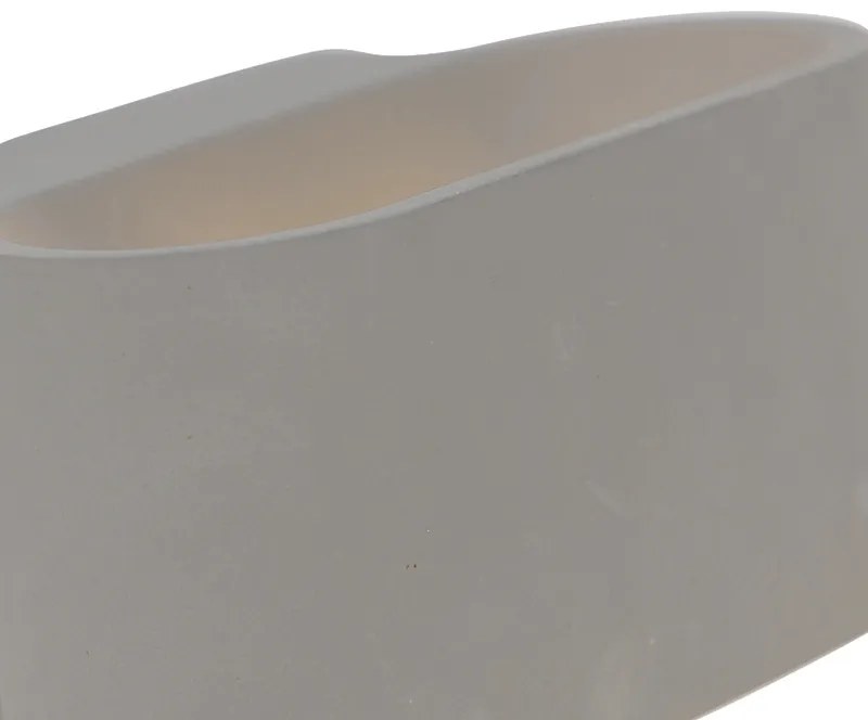 Inteligentné oválne nástenné svietidlo betónové vrátane Zigbee G9 - Arles