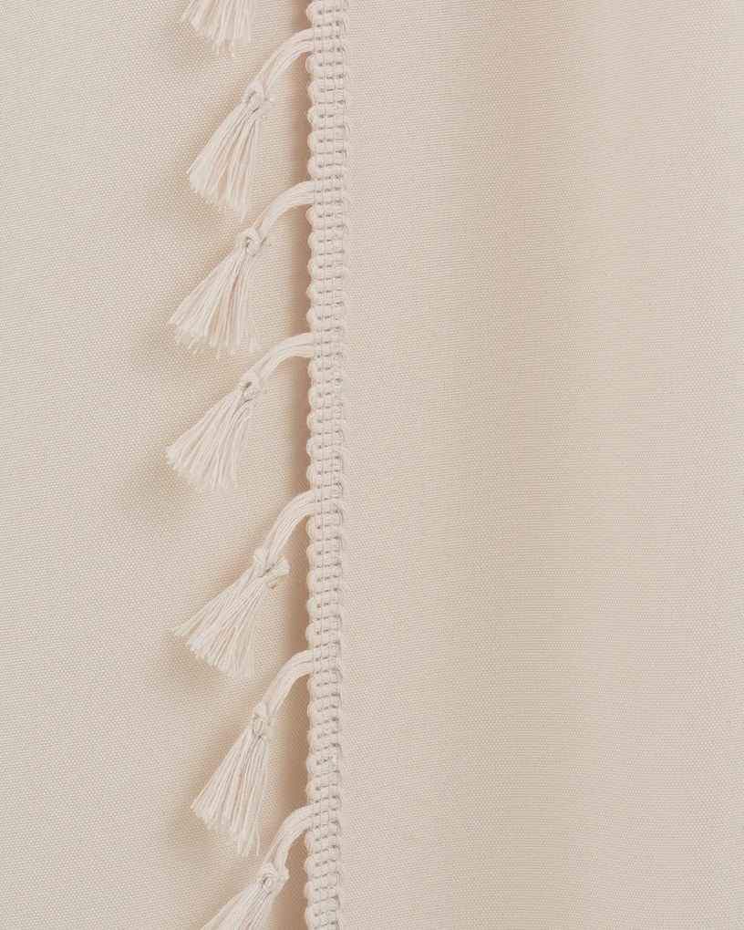 Room99 Hotový záves na páske so strapcami Lara Jednofarebný Farba: Bielosivá, Veľkosť: 140 x 280 cm