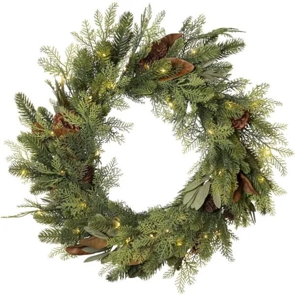 STAR TRADING Svietiaci vianočný veniec Mixi Ø 60 cm