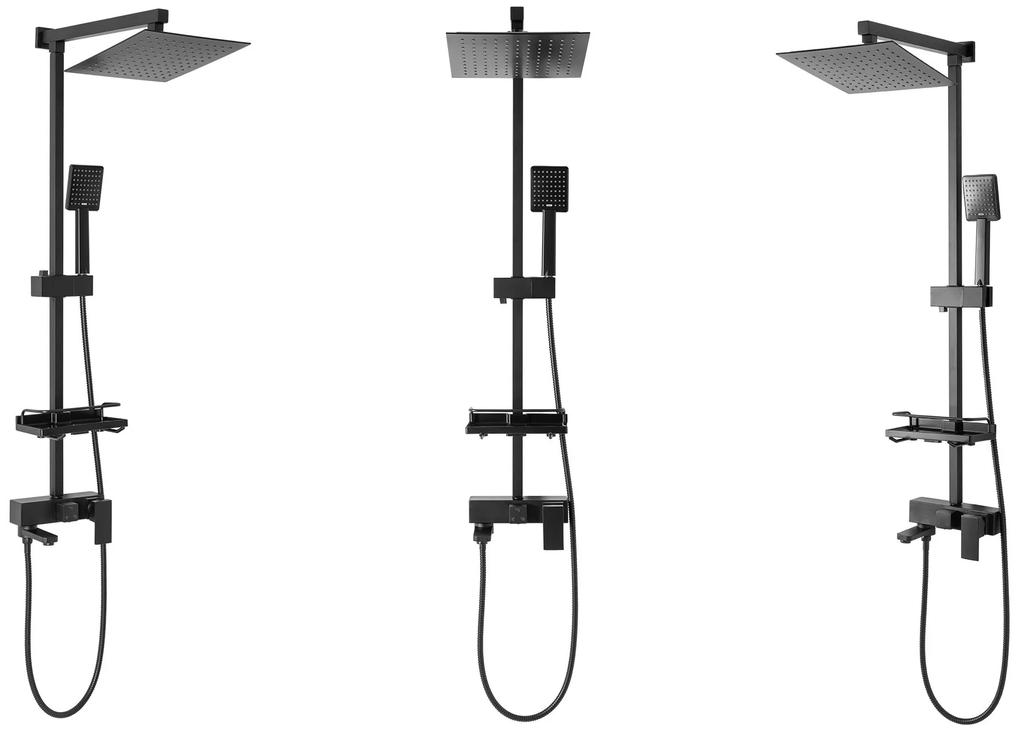 Rea Jack - sprchový set s otočným vaňovým výtokom, čierna, REA-P7009