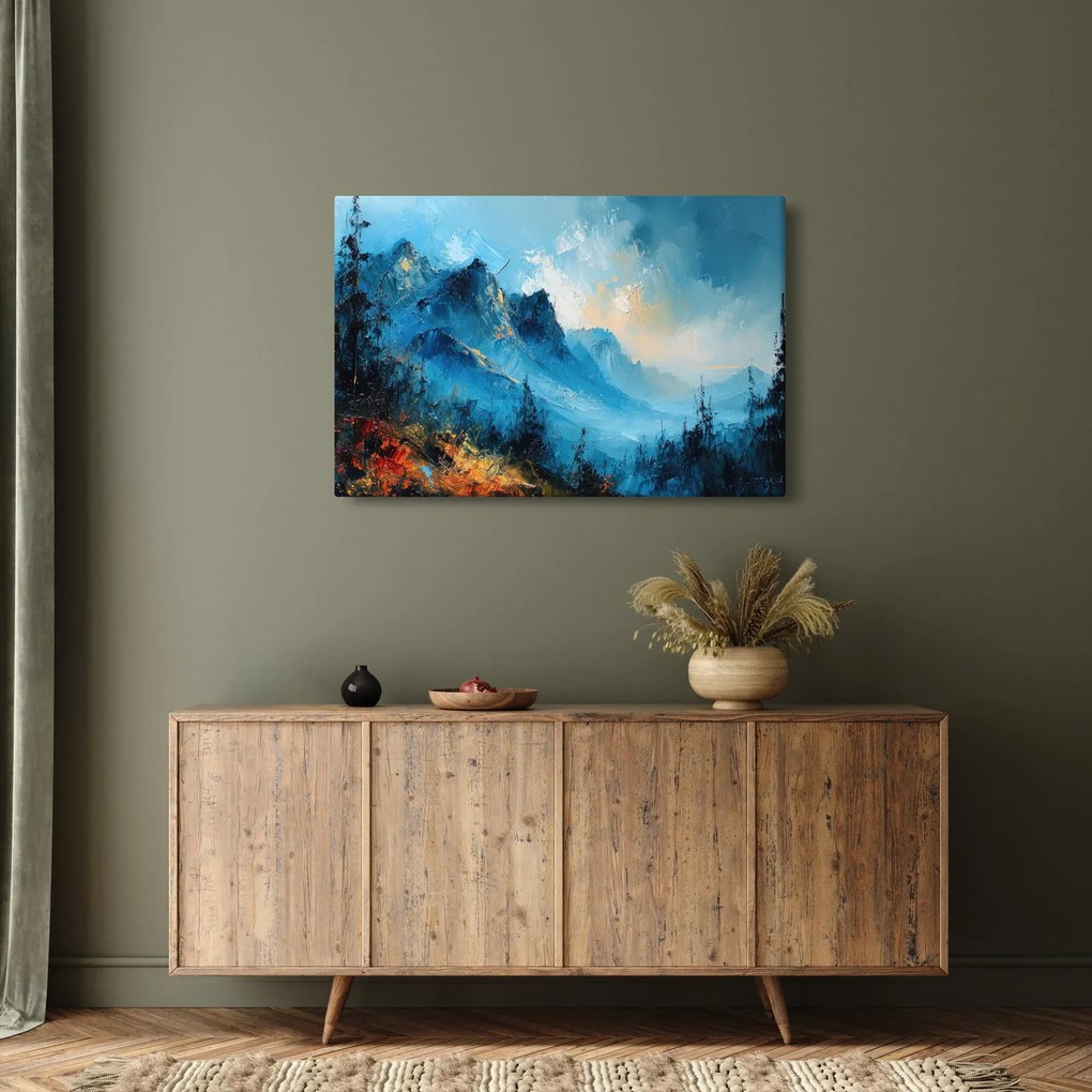 Obraz - Maľba hôr (90x60 cm)