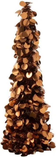 Bronzový lesklý vianočný stromček Sparkling – 14*14*60 cm