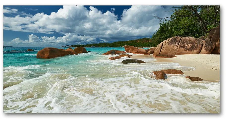 Foto obraz akrylové sklo Pláž Seychely cz-oa-100x50-f-107860755