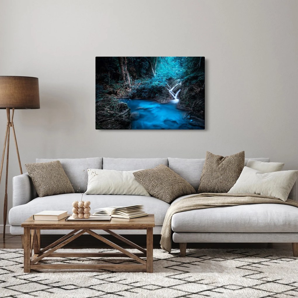Obraz - Magická noc v tropickom lese (90x60 cm)
