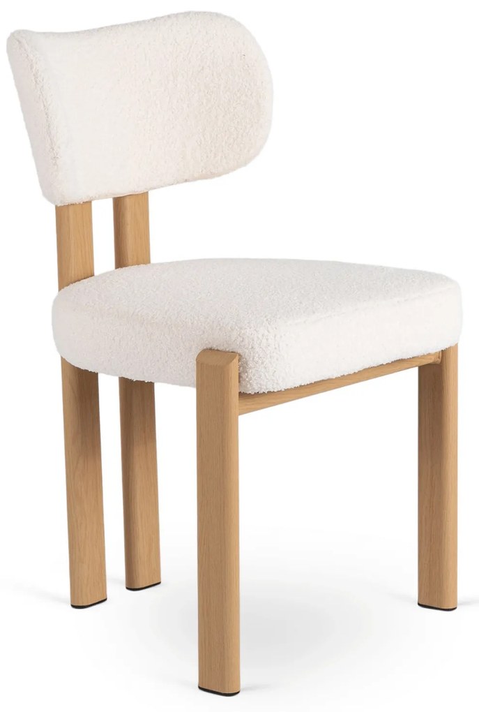 Jedálenská stolička GRENADA krémová/nohy dub