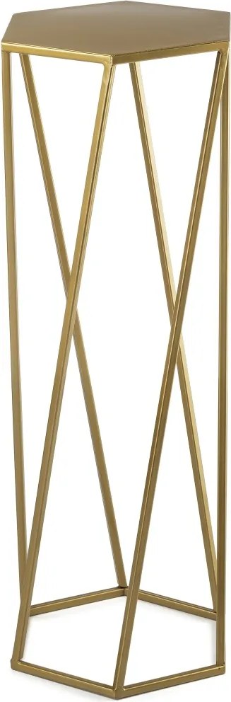 STOJAN NA KVETINÁČ HEXAGON 70X24X27 CM ZLATÁ