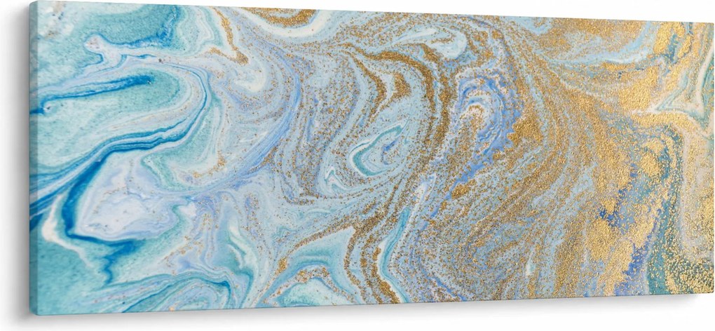 Obraz - Modrý mramor (120x50 cm)