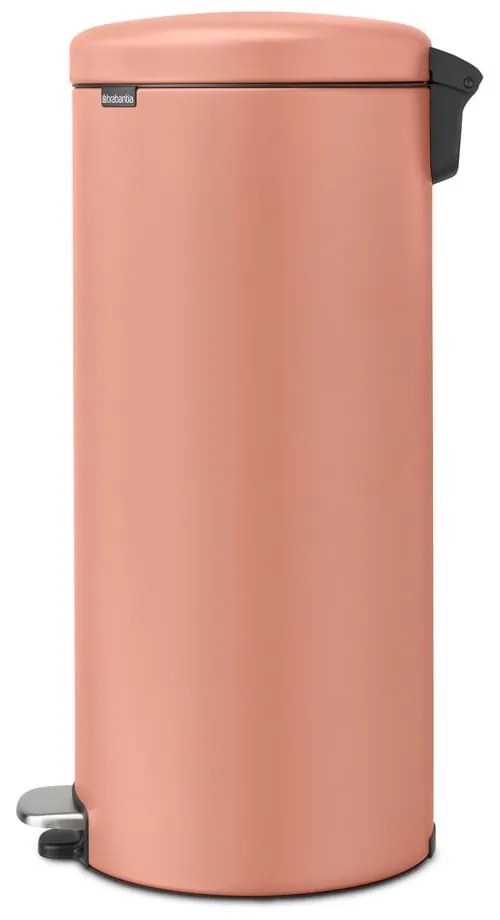 Nášľapný oceľový odpadkový kôš v lososovej farbe 30 l NewIcon – Brabantia