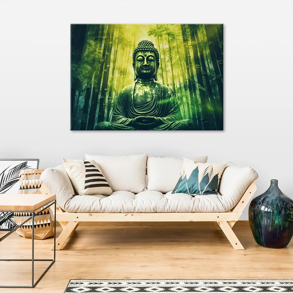 Gario Obraz na plátne Budha v bambusovom lese Rozmery: 90 x 60 cm