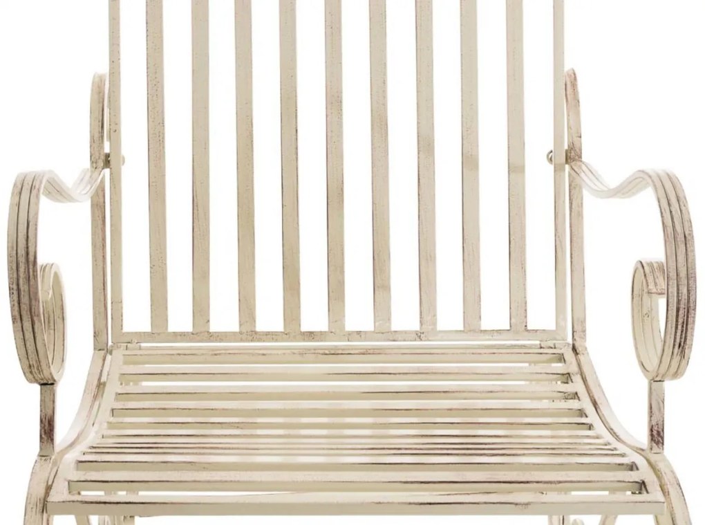 Kovové hojdacie kreslo Smile (SET 2 ks) - Krémová antik