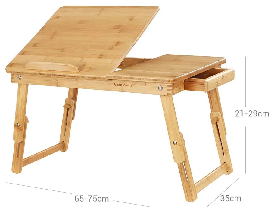 Bambusový stolík na laptop
