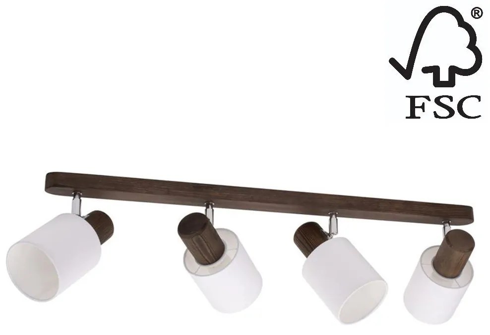 Spot-Light DO2248456 - Stropné bodové svietidlo TRENDY 4xE27/15W/230V borovica SP0935