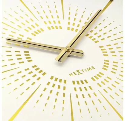 Nástenné hodiny NeXtime Excentric Ø40 cm zlaté