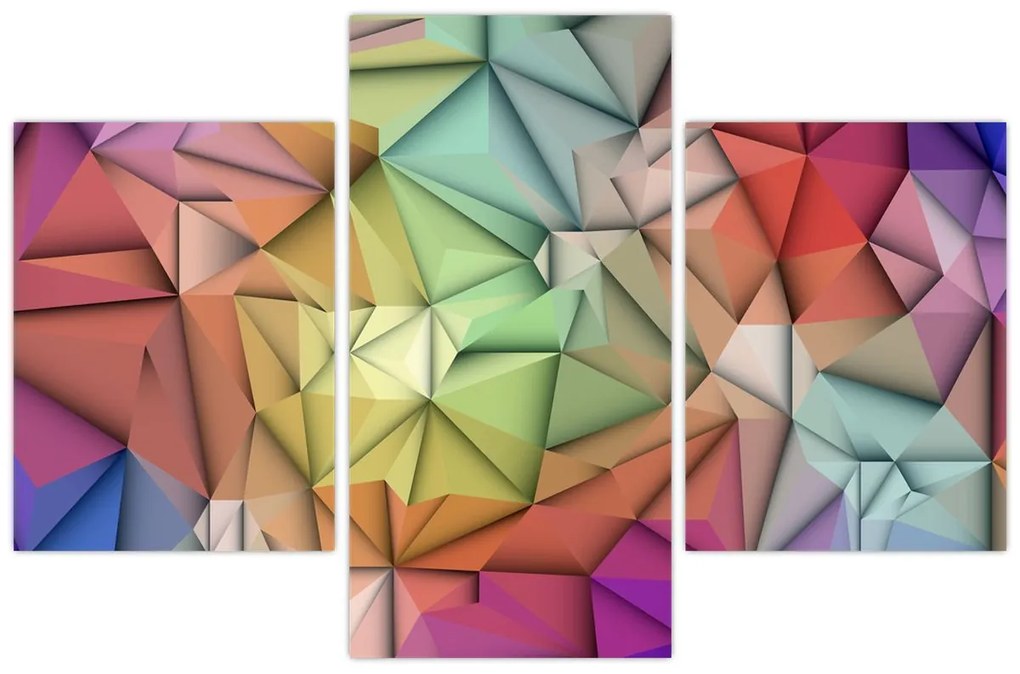 Obraz - Polygonálna abstrakcia (90x60 cm)