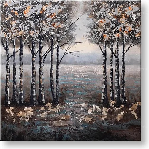 Maľovaný obraz na stenu STROMY 70x70 cm