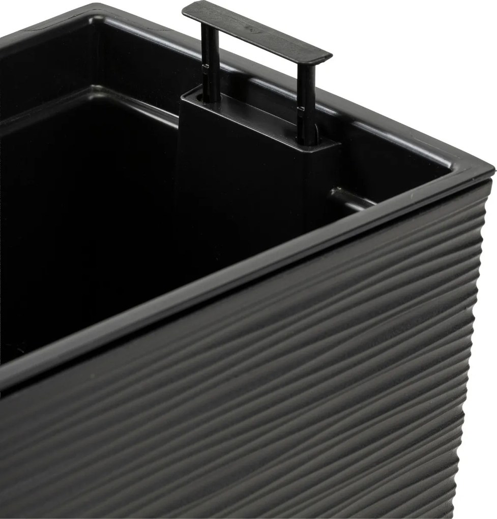 Plastový květináč Bouquet Riflo 56x19 cm černý