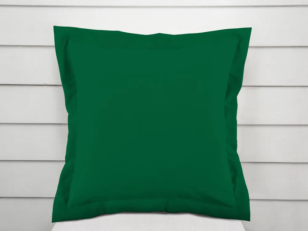 Biante Bavlnená obliečka na vankúš s lemom Moni MOD-505 Zelená 30 x 50 cm