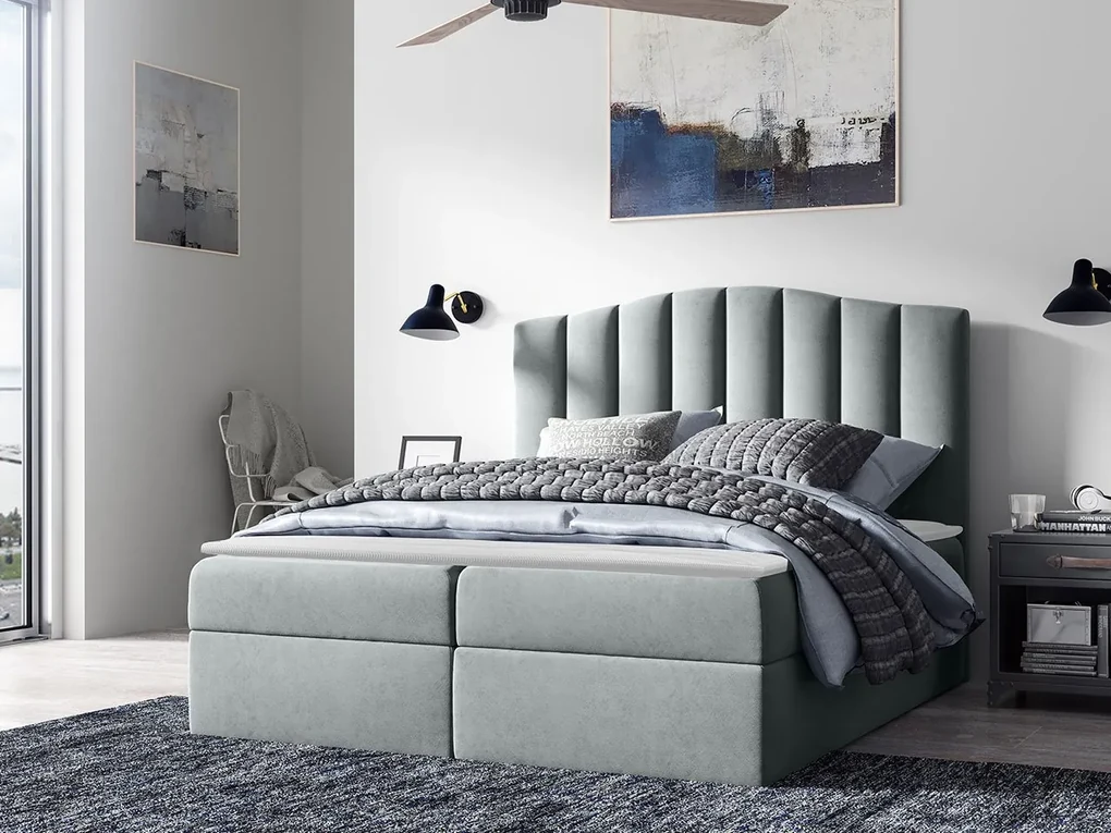 Kontinentálna posteľ Beatriz, Rozmer postele: 120x200, Dostupné poťahy: ekokoža Soft 032