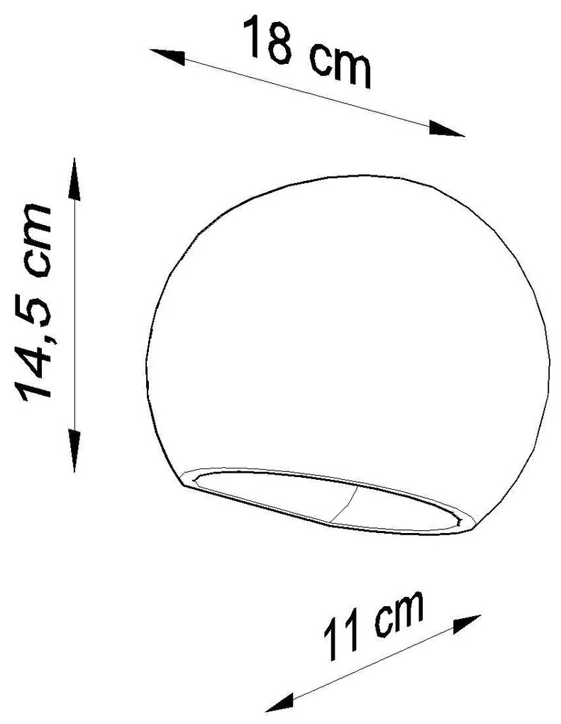 Nástenné svietidlo Globe, 1x biele keramické tienidlo