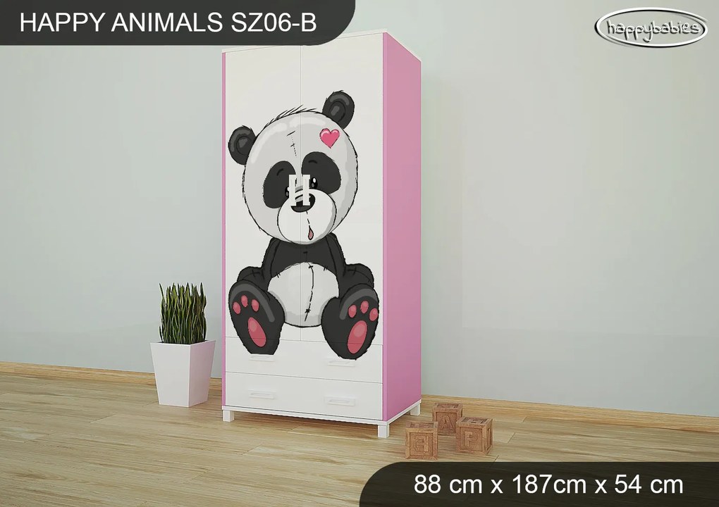 Detská skriňa ZVIERACIE KAMARÁTI - TYP 6B