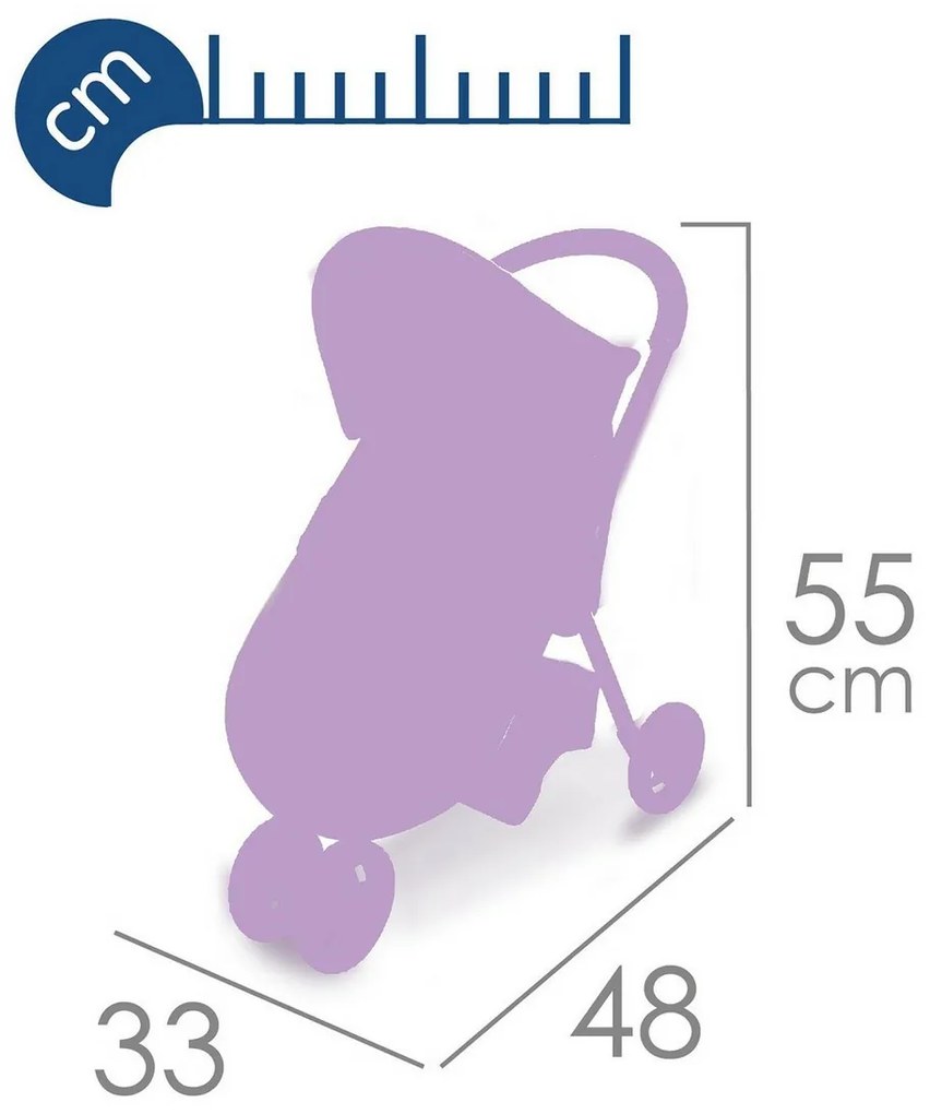 Rappa DeCuevas 90276 Športový kočík pre bábikyMagic Bubble 2024 - 55 cm