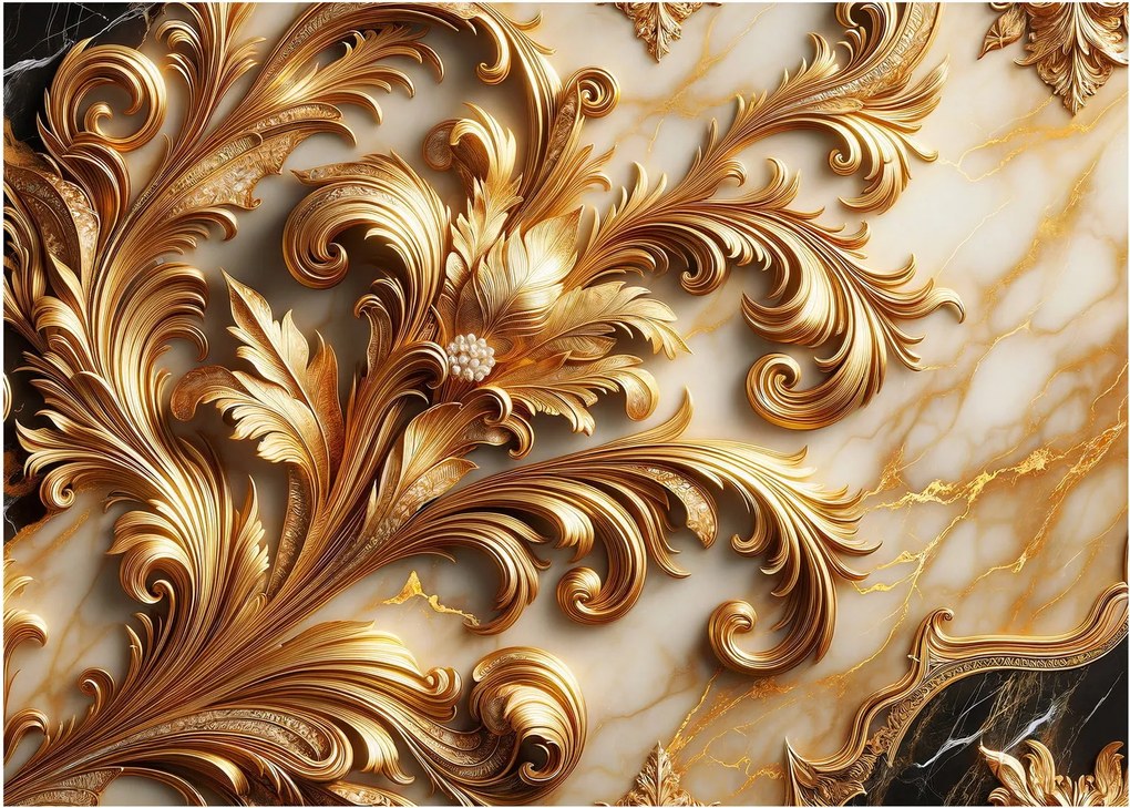 Obraz - Mramor so zlatom (70x50 cm)