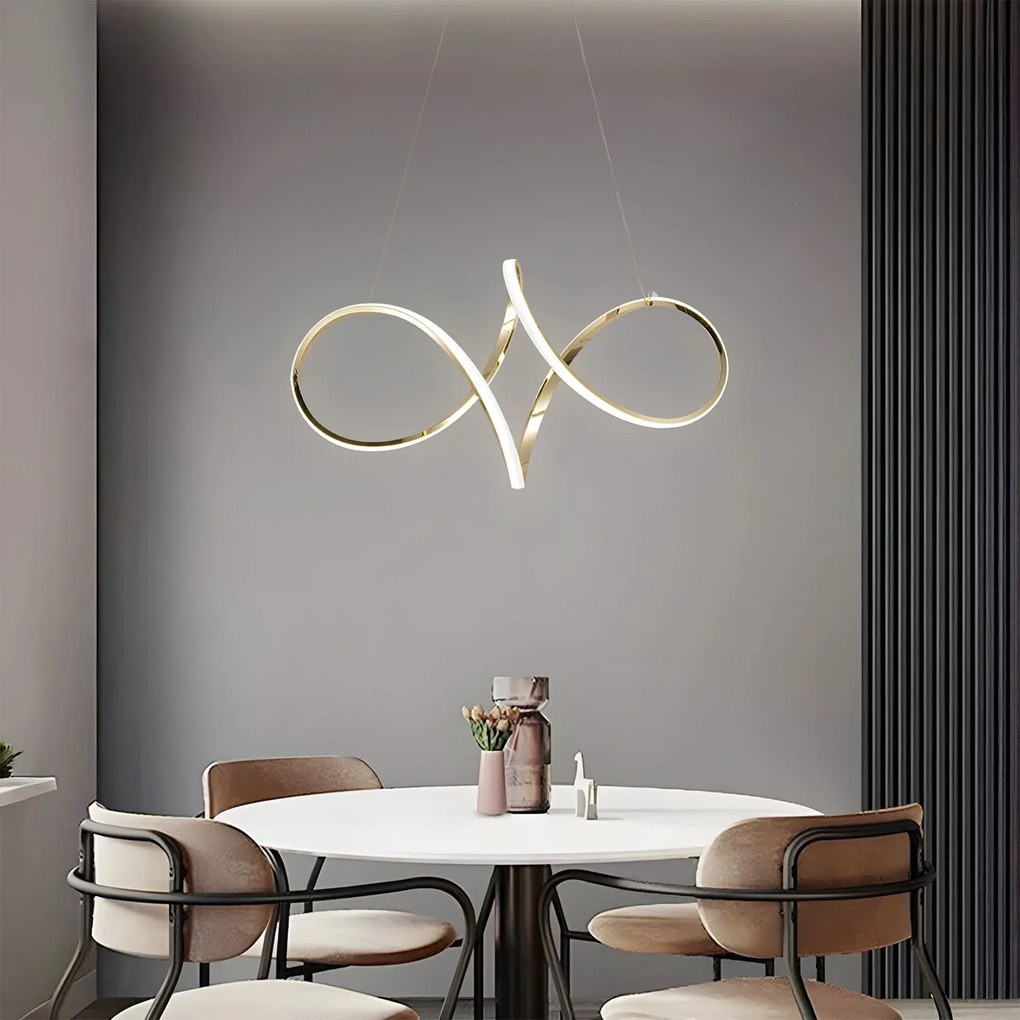 Toolight Toolight, LED závesné svietidlo, 50W, 4000K, 4000lm, G081-1CP, zlatá, OSW-09740