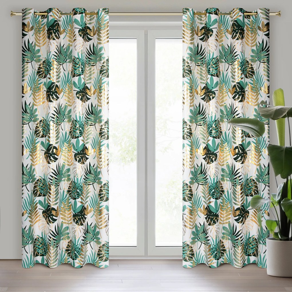 ZÁVES NA KRÚŽKOCH MALTA 140X250 CM VZOROVANÁ