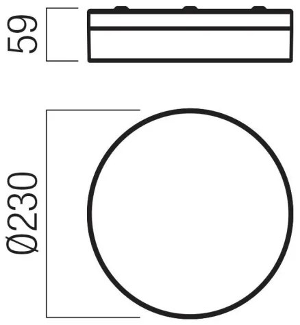 Redo 01-3735 - LED Stropné svietidlo FRISBI LED/12W/230V 3000/4000K IP44 čierna