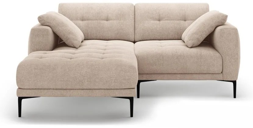 Svetlohnedá rohová pohovka (ľavý roh/s leňoškou) Bemy – Micadoni