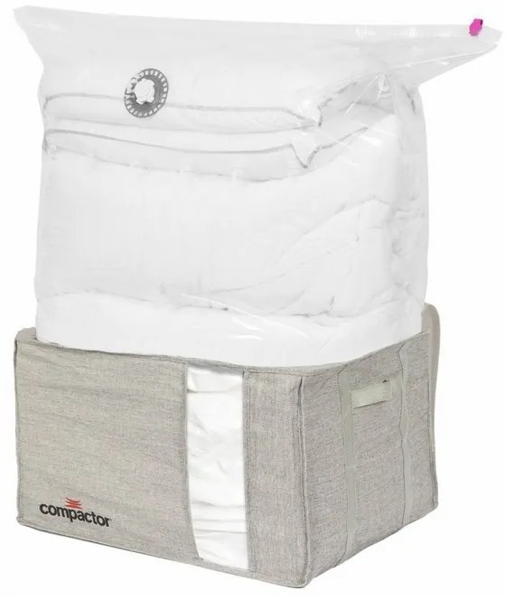 Úložný box s puzdrom Compactor Oxford XL, 150 l, sivá