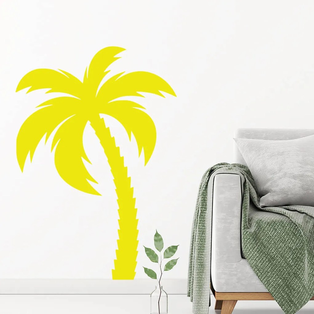 Veselá Stena Samolepka Palma Farba: šedá, Veľkosť: 60 x 41 cm