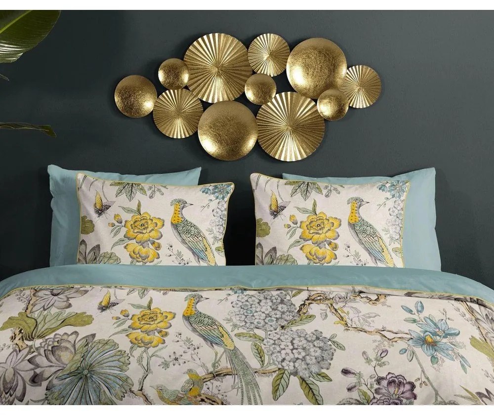 Obliečky na jednolôžko z organickej bavlny Descanso Daisy, 140 x 220 cm