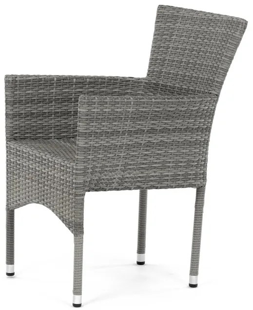 Autronic BONTEC Záhradná stolička, kov, polyratan, šedá, AZC-S2118 GREY Farba: Šedá
