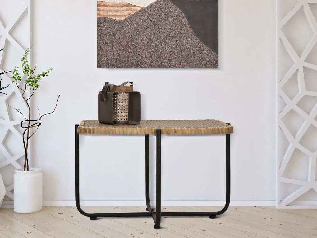 Konferenčný stolík Cebu 75 cm čierny/hnedý