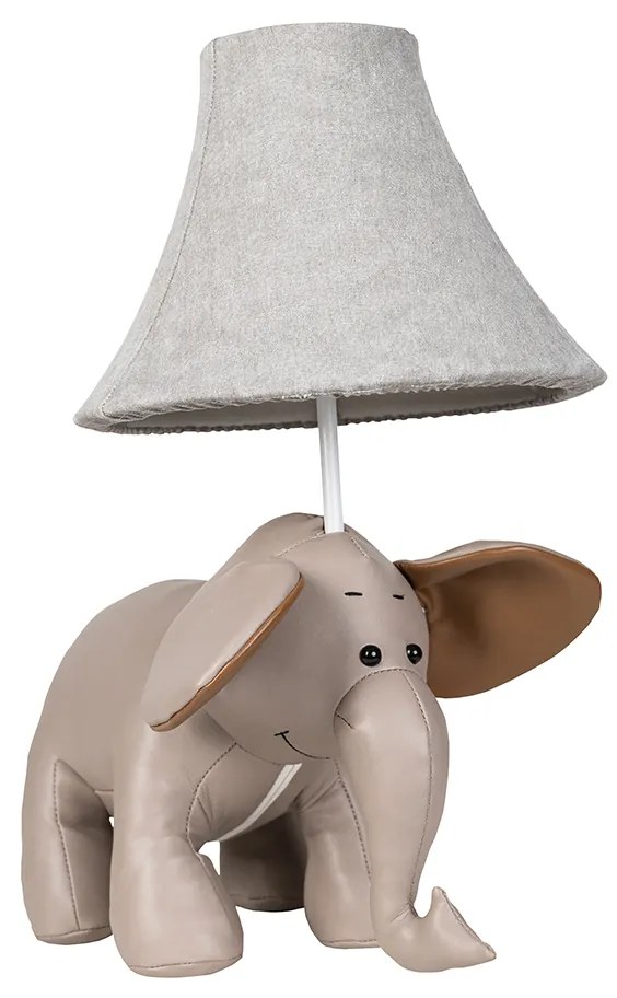 Detská stolná lampa slon sivá - Bobby