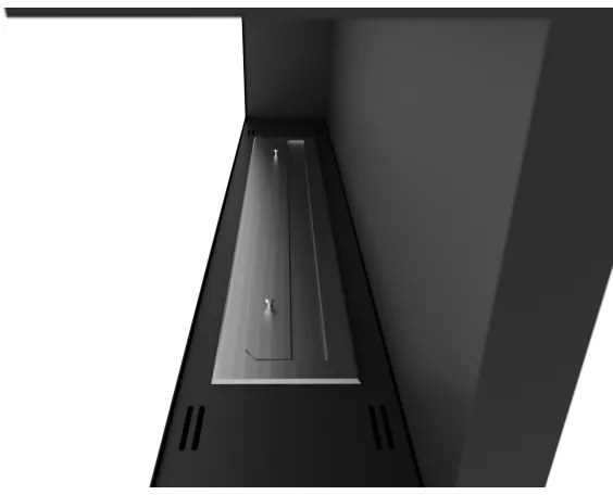 InFire - Rohový BIO krb 45x120 cm 3kW čierna