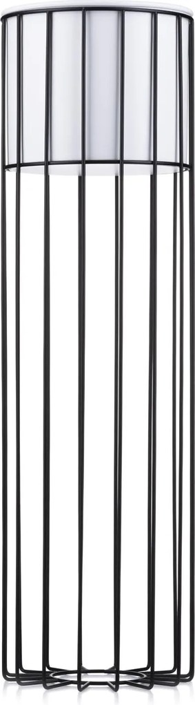 KOVOVÝ KVETINÁČ SO STOJANOM GLAM 70X20 CM BIELA/ČIERNA