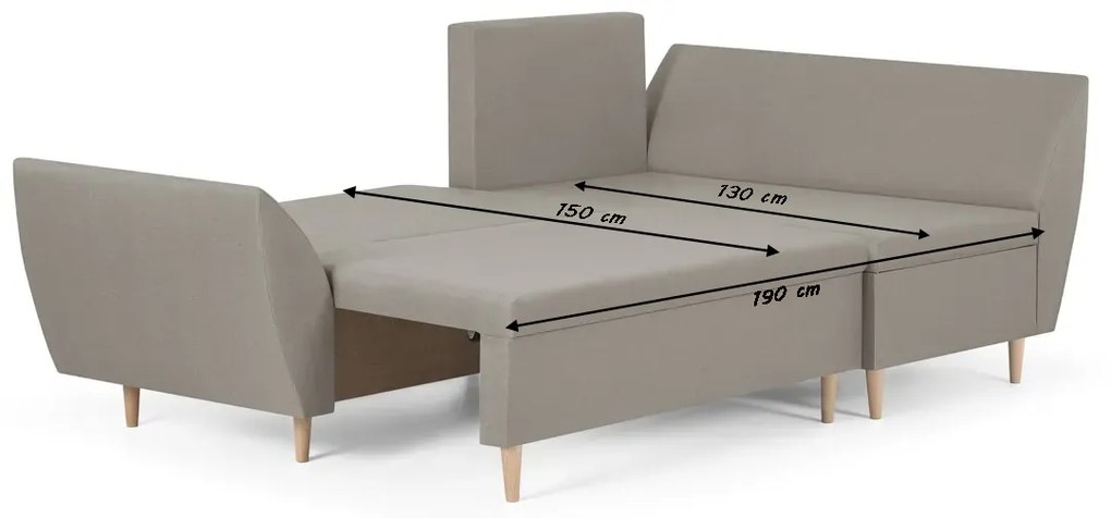 Rohová sedacia súprava s funkciou spania ALEX Mätový