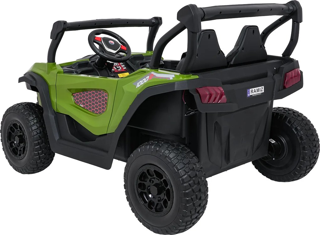 Ramiz Elektrická bugina Gravity pre deti zelená + pohon 4x4 + diaľkové ovládanie